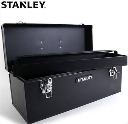 STANLEY/史丹利手提工具箱 14寸17寸20寸五金零件工具箱金屬箱子