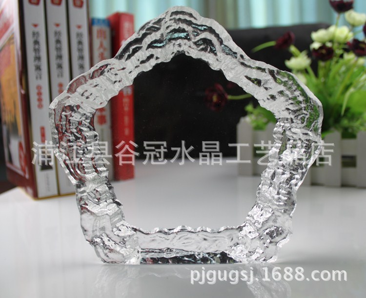 廠家直銷 冰山擺件 水晶冰山 異形冰山 商務(wù)禮品 可刻字 批發(fā)特惠