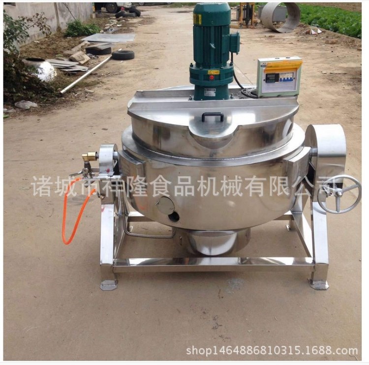 食堂煮餃子鍋，大型餐廳燉肉鍋電汽兩用攪拌夾層鍋廠家直銷