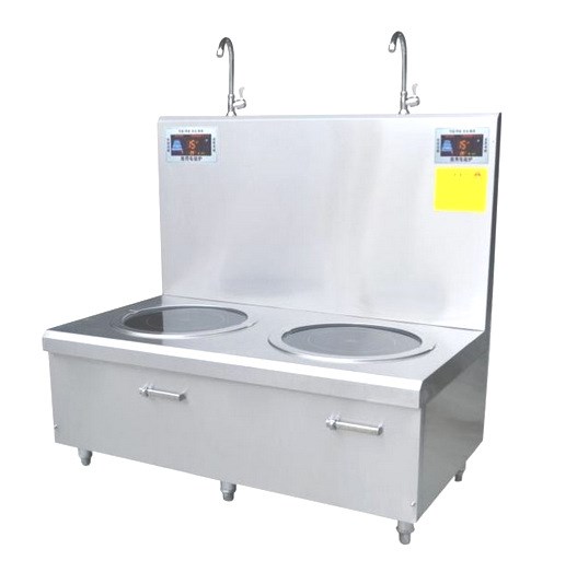 學校工廠酒店廚房設備電磁雙頭低湯爐不銹鋼廚房設備廠家直銷