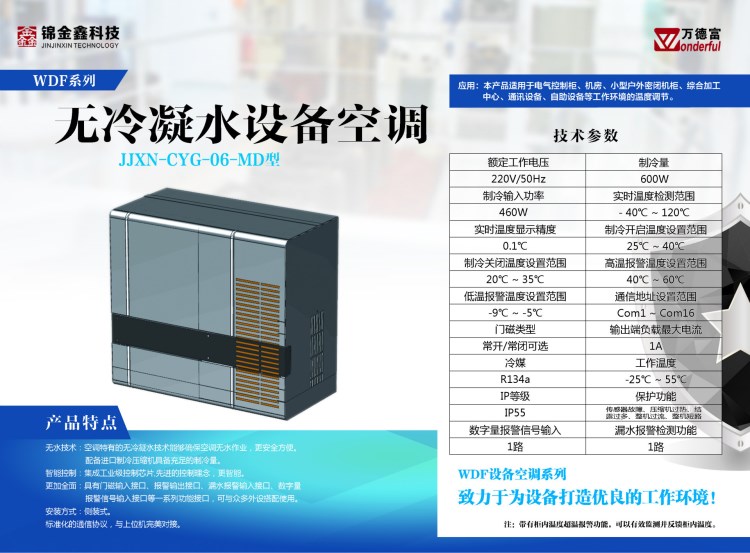 沈阳万德富   无冷凝水  工业电气柜空调/设备空调/智能温控USB