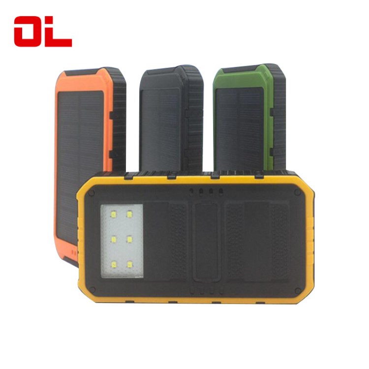 新款路虎二代太陽(yáng)能移動(dòng)電源套料LED手電筒大容量手機(jī)充電寶