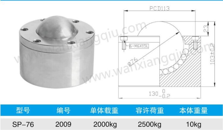 厂家直销批发 超大重载SP76B/IS-76牛眼万向球 耐用寿命长万向轮