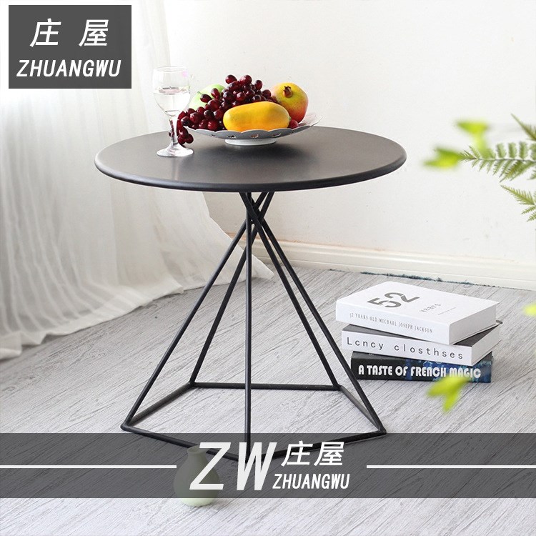 北歐實(shí)木茶幾 創(chuàng)意休閑鐵藝茶桌 可定制廠家價(jià)格沙發(fā)邊幾家具