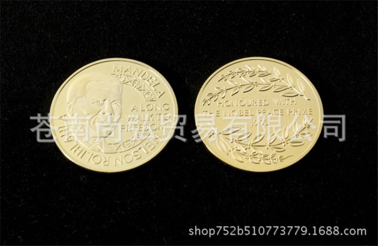 南非國(guó)父曼德拉紀(jì)念章 紀(jì)念幣定制 廠(chǎng)家直銷(xiāo) 跨境亞馬遜爆款