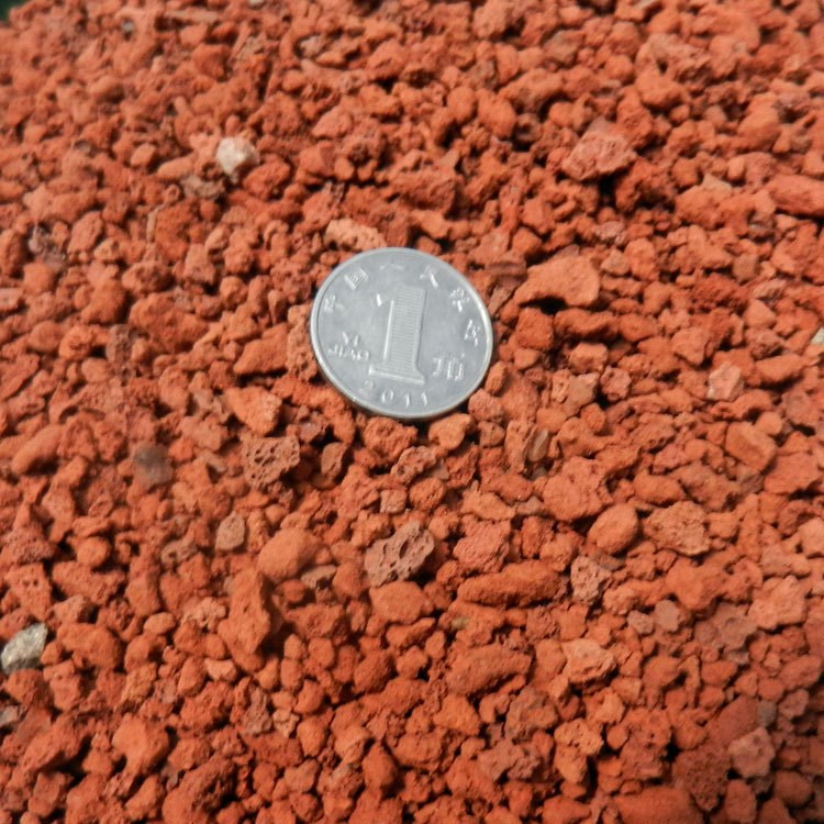多孔重質(zhì)超硬紅色黑色火山石 多肉水景盆景專用土 50斤 1袋起批