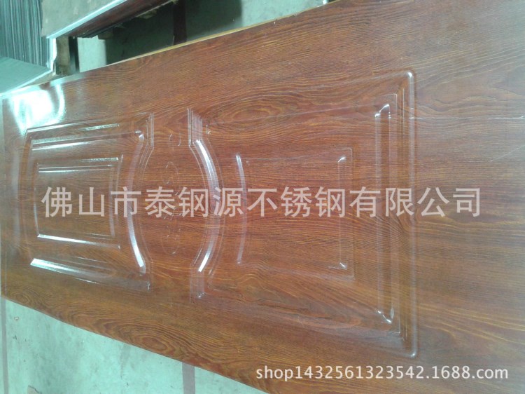 門板壓花加工不銹鋼熱轉印木紋板鍍鋅板轉印木紋壓花門鋼板42