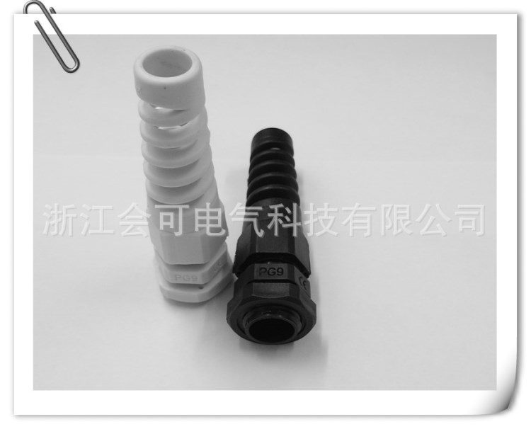 M16X1.5耐扭式電纜鎖頭 PG9防折彎電纜防水接頭 M16帶尾巴接頭