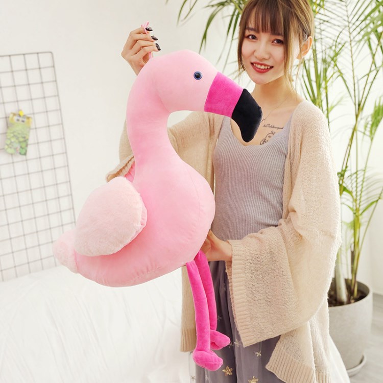 火烈鳥毛絨玩具北歐女生裝飾粉色創(chuàng)意禮品娃娃機(jī)公仔六一兒童禮物