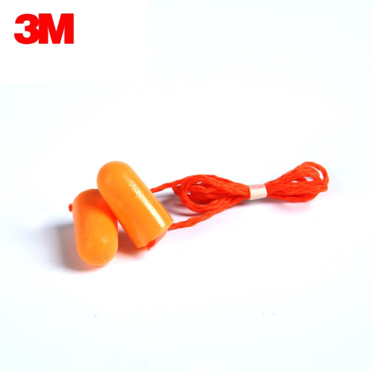 3M 1110耳塞隔音耳塞防護(hù)帶線學(xué)習(xí)耳塞防噪音慢回彈耳塞