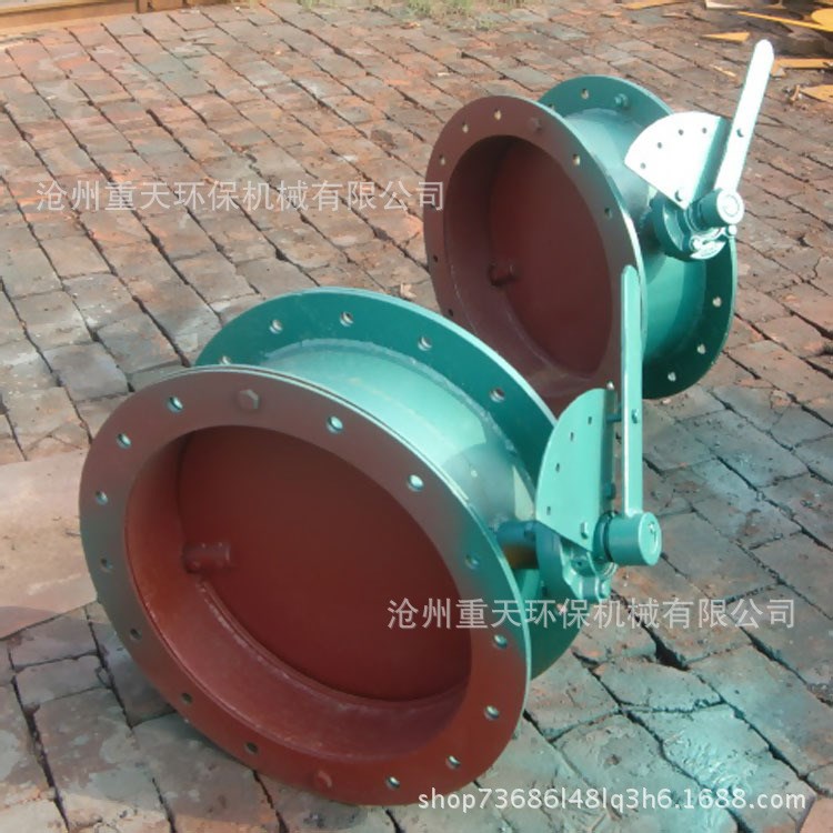 圓口手動通風蝶閥 手柄通風蝶閥 動法蘭連接對夾式通風蝶閥