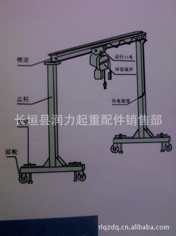 加工制造移動門式起重機，簡易龍門架。