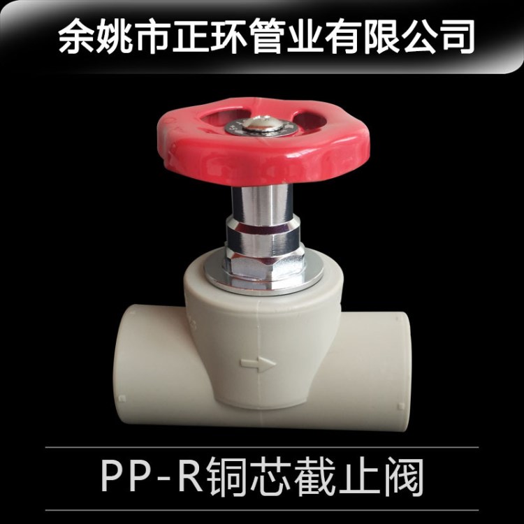 PP-R銅芯截止閥 塑料截止閥 塑料管材管件 廠家直銷