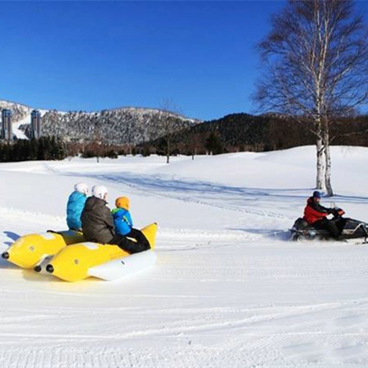 雪地充气悠波球草地滚筒球tpu耐寒雪地行走球香蕉船保龄球鲸鱼船