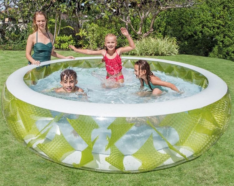 原装intex绿色家庭戏水池儿童充气游泳池海洋球池57182