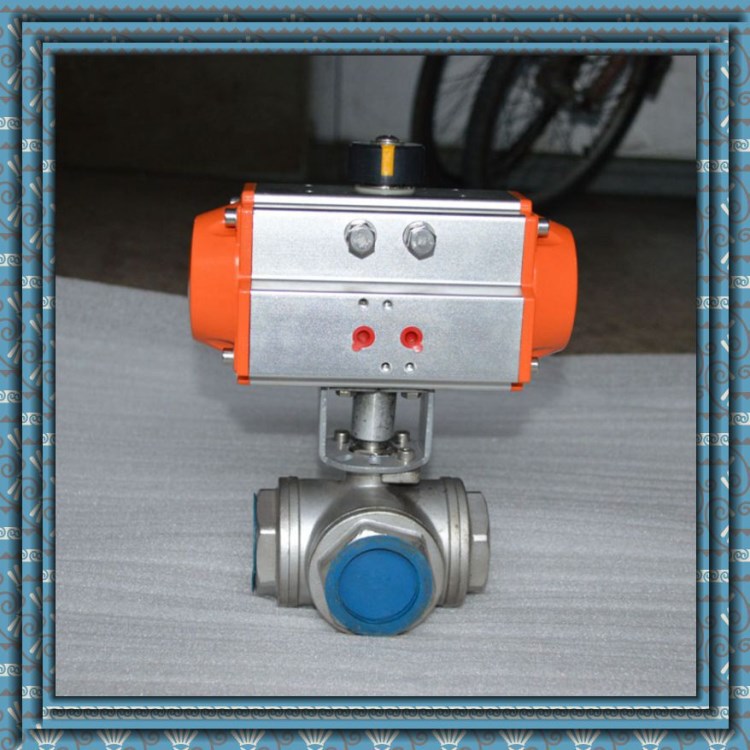 上海良工/標一/精工/凱工Q614F-16不銹鋼/內螺紋氣動三通球閥