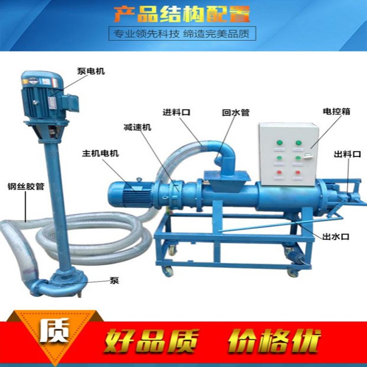 200型高壓耐磨豬糞脫水機  水沖糞干濕分離機 污水固液分離機