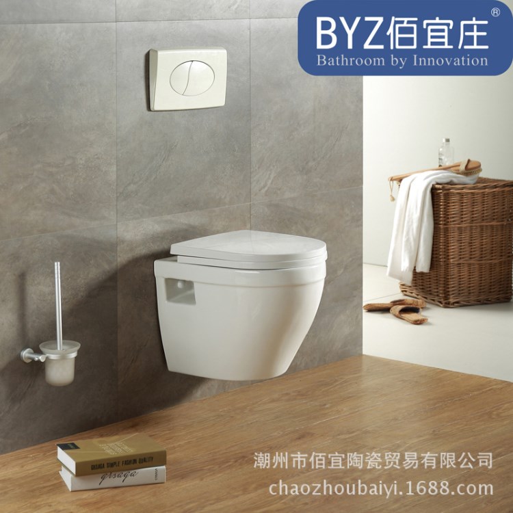 批發掛壁坐便器 掛墻陶瓷防臭強沖馬桶 廠家直銷懸掛式坐便器