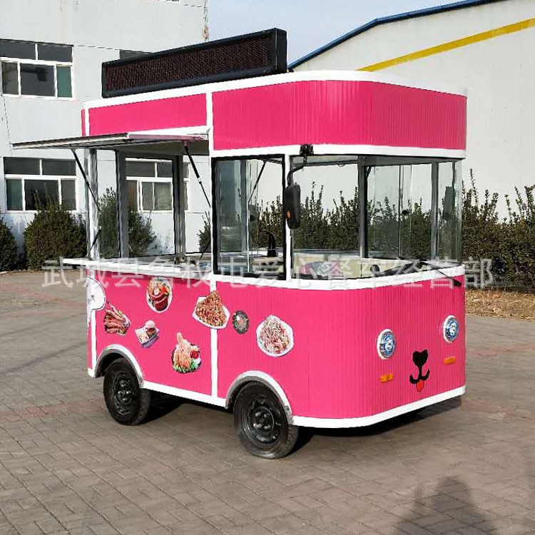 多功能電動(dòng)小吃車廠家定制擺攤手推車直銷四輪餐飲車批發(fā)零售