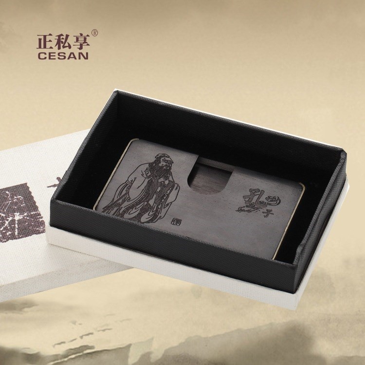 供應(yīng)會議紀念品 紫光檀雕刻工藝名片盒 木質(zhì)工藝品黑檀名片盒 010