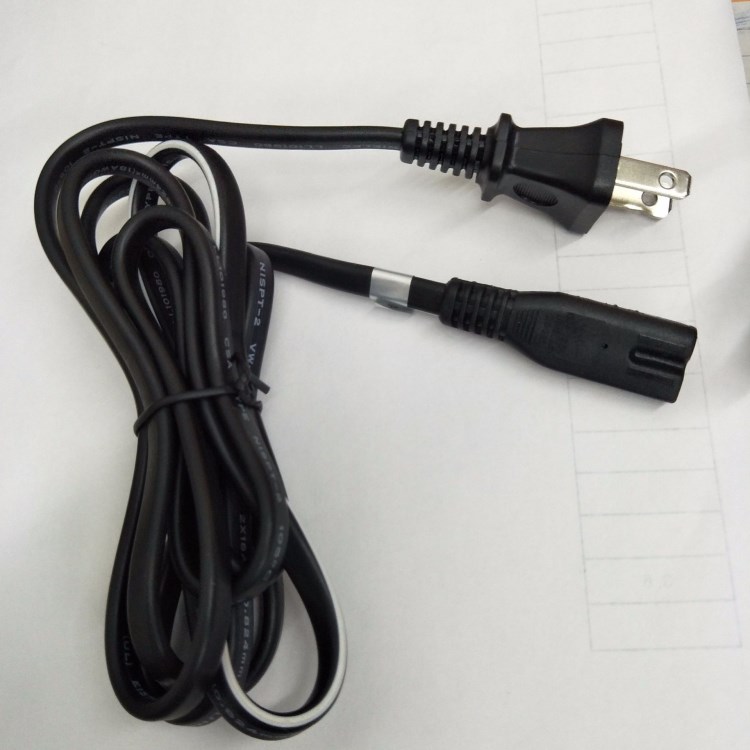 库存原装日美规极性ac电源线充电线 铜2*0.824平方10a ul