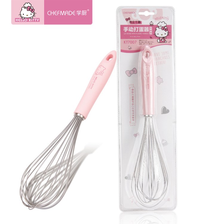 chefmade學(xué)廚 HELLO KITTY手動(dòng)打蛋器 家用淡奶油攪拌器 烘焙工具