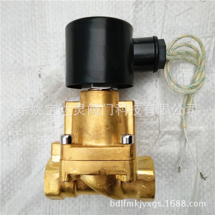 兩通式 高溫高壓 先導(dǎo)式 活塞式 SLA -15黃銅蒸汽水用電磁閥