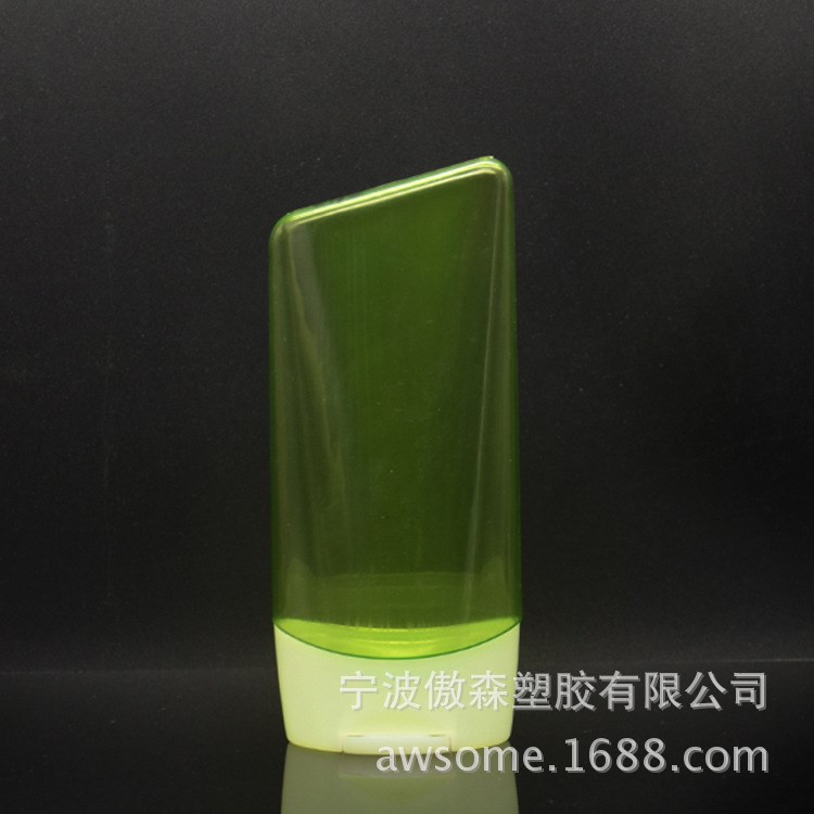 綠色透明PE塑料瓶洗發(fā)水沐浴露日常用化妝品配白色扣蓋