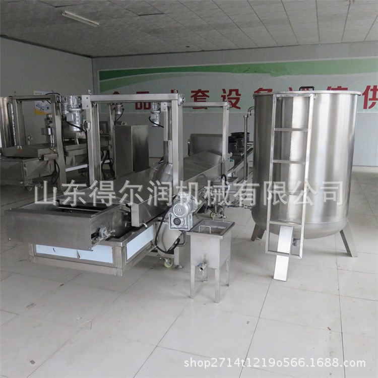 油炸饅頭片加工設備視頻 饃片油炸連續線 油炸饃丁加工成套線價格