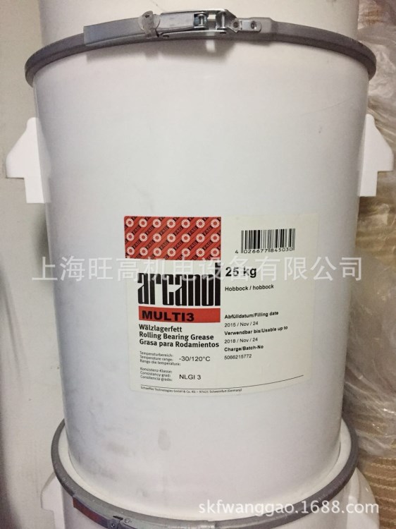 現(xiàn)貨詢價(jià) 德國(guó)FAG潤(rùn)滑脂Arcanol MULTI3-25KG 大型電機(jī)軸承專用油