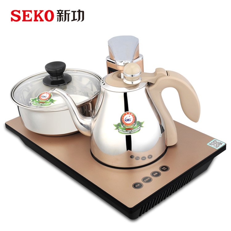 seko/新功电磁茶炉K36全自动上水壶三合一茶具套装烧水壶电磁炉