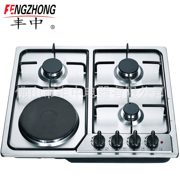 歐式氣電組合歐式燃氣灶（三氣爐+電爐）/四眼氣電爐Gas cooker