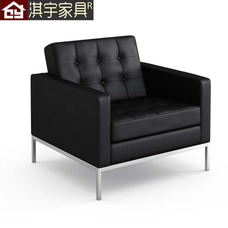 淇宇家具Q105真皮florence knoll chair現(xiàn)代簡(jiǎn)約時(shí)尚單人沙發(fā)椅