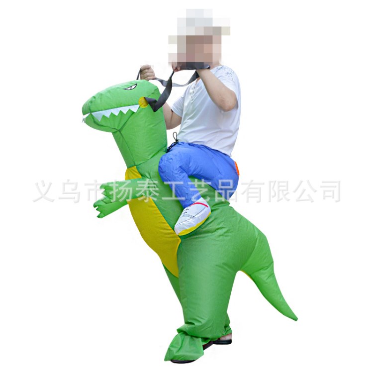 2017新奇特亞馬遜爆款充氣恐龍服萬圣節(jié)兒童成人動(dòng)物行走恐龍服裝