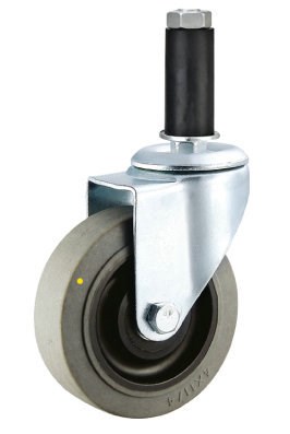 万向轮3寸4寸5寸双轴承导电橡胶er膨胀杆带刹车脚轮万向脚轮