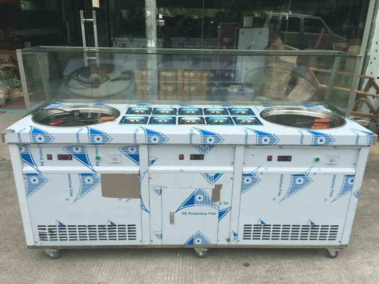 批發2016商用豪華炒冰機泰式卷冰機批發低價炒冰機