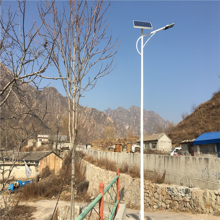 山東新農(nóng)村亮化20W30W戶外庭院道路照明6米燈桿LED太陽能路燈
