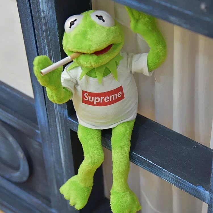 現(xiàn)貨supreme青蛙公仔芝麻街科密特青蛙Kermit 科米蛙生日禮物