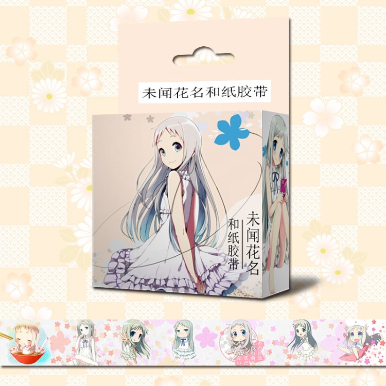 動漫膠帶 和紙膠帶 未聞花名 面碼膠帶紙  手賬紙膠帶