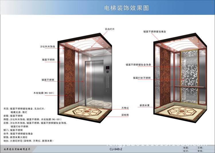 廣州市灃裕電梯配件批發(fā) FM-04 電梯轎廂裝飾   948-2