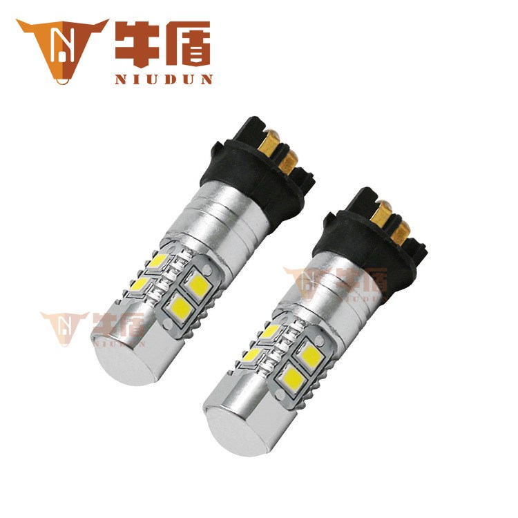 牛盾外貿(mào)PW24W 2835 10smd 轉(zhuǎn)向燈聚光+散光超亮大功率led霧