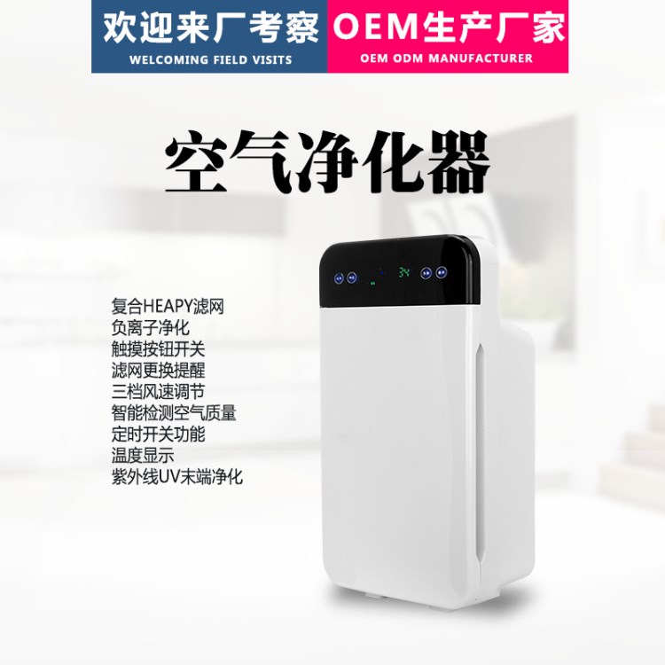 負(fù)離子家用空氣凈化器廠家批發(fā)立式觸摸OEM/ODM定制禮品會(huì)銷拓客