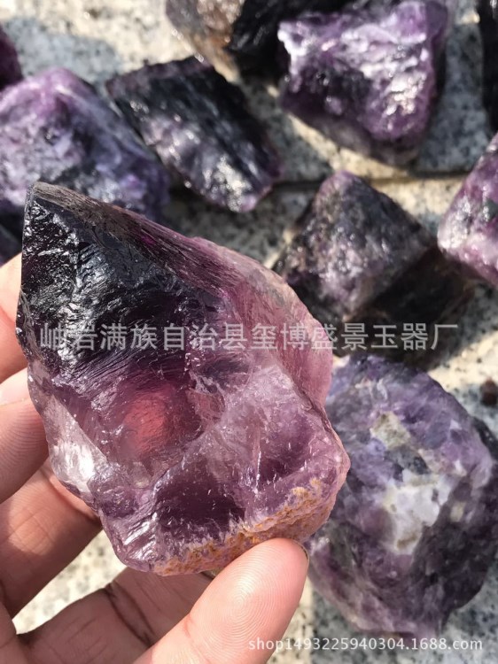 廠家直銷 紫晶石 汗蒸房裝飾材料 玉石粒 玉石板材 洗浴桑拿用品