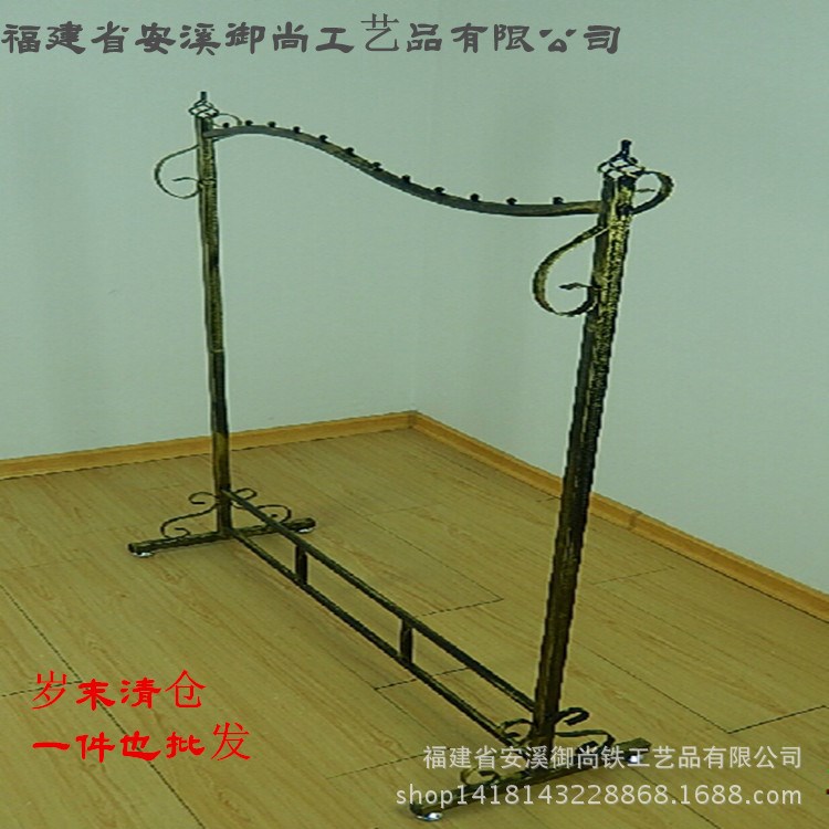 服裝店鐵藝衣架展示架 服裝貨架 服裝店貨架落地 服裝展示架單桿