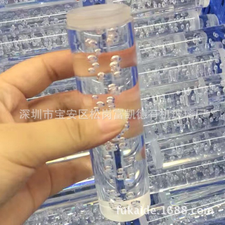 工廠直銷 高透明水晶玻璃 氣泡棒 高透明亞克力