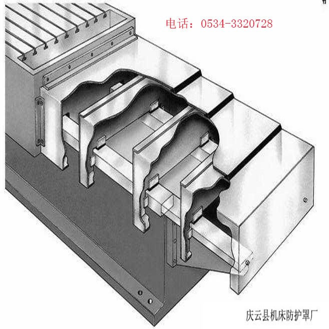 防护罩-庆云钢板防护罩 机床导轨防护罩