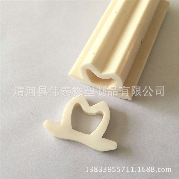 供應乳白色硅膠密封條 唇形密封條 緩沖用硅膠密封條 異形條定做