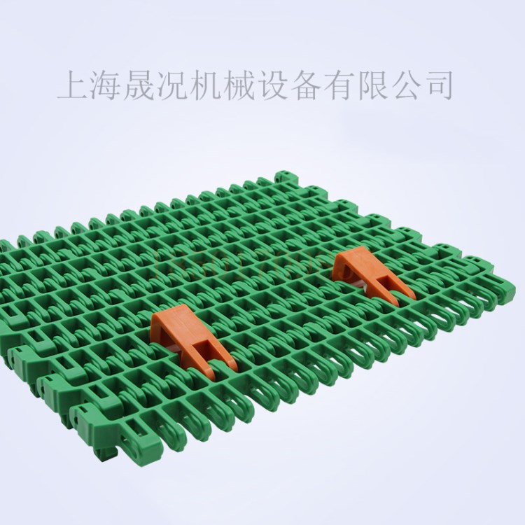 IS615轉彎限位平格型網帶屠宰線模塊輸送網帶3810食品級網鏈鏈輪