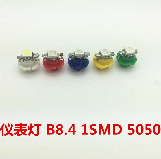 廠家直銷 B8.4 1SMD 5050 汽車儀表燈 指示燈 控臺燈 汽車顯示燈