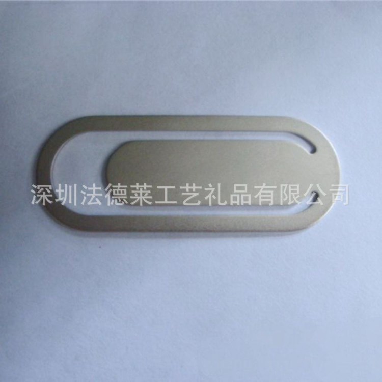 供應橢圓形書簽 不銹鋼金屬書簽 鏤空薄片激光logo書簽訂做